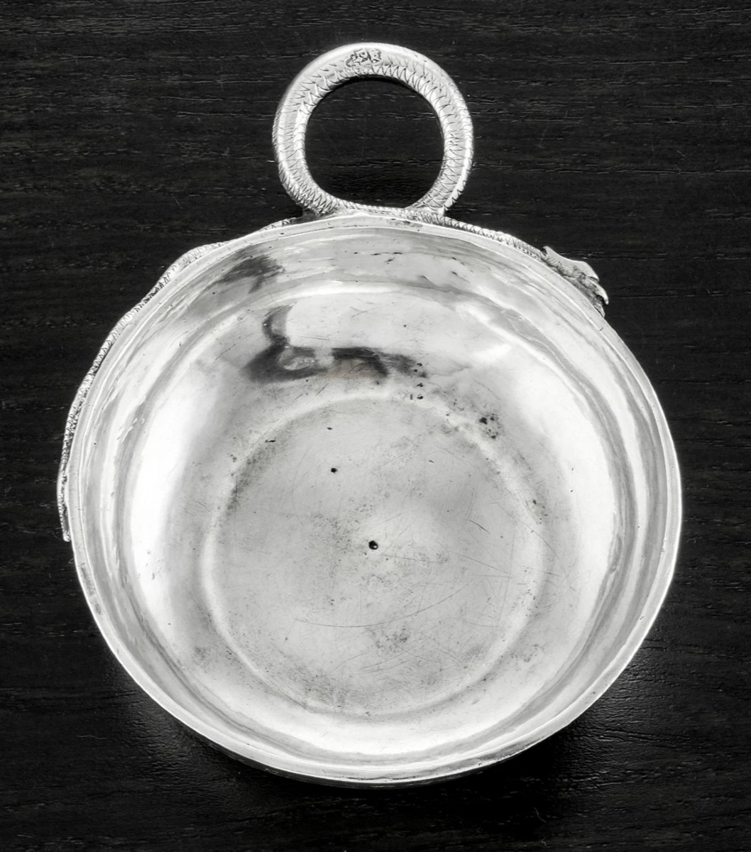 Philibert LEGARE : Taste-Vin Argent massif du XVIIIème BOURGOGNE AVALLON 1774-photo-4