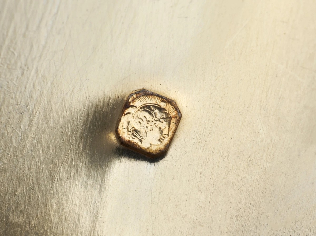 Lambert: Sterling Silver Vermeil Ice Cream Service For 18 Guests Art Nouveau Poppies Pattern-photo-5