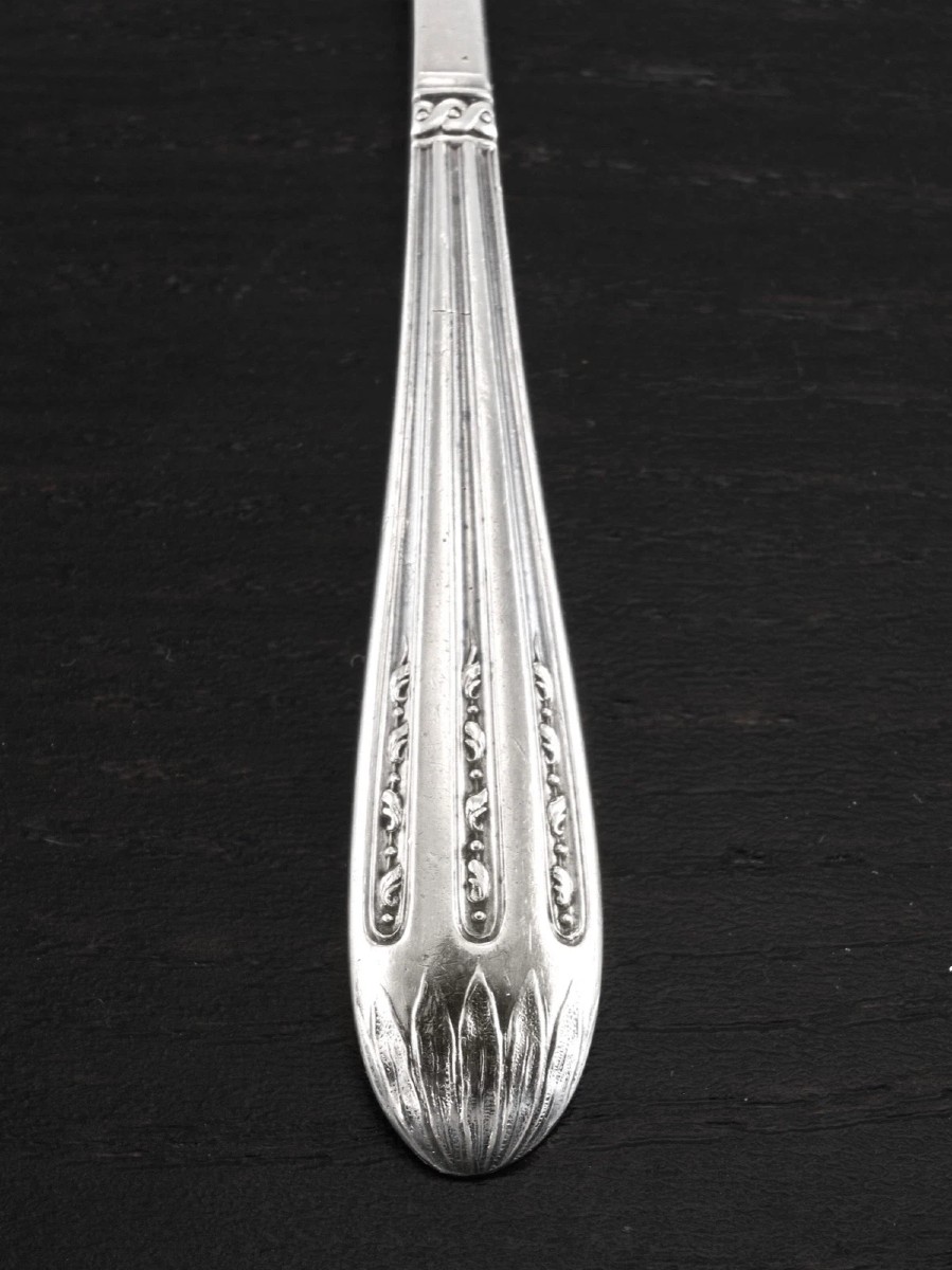 LEVERRIER : Service de 12 Cuillères en Argent massif Vermeil Coffret ART NOUVEAU-photo-4