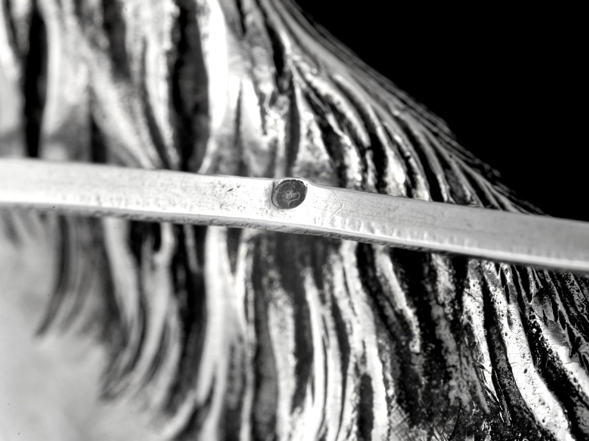 Sculpture / Statue en Argent massif Cheval Sellé-photo-5