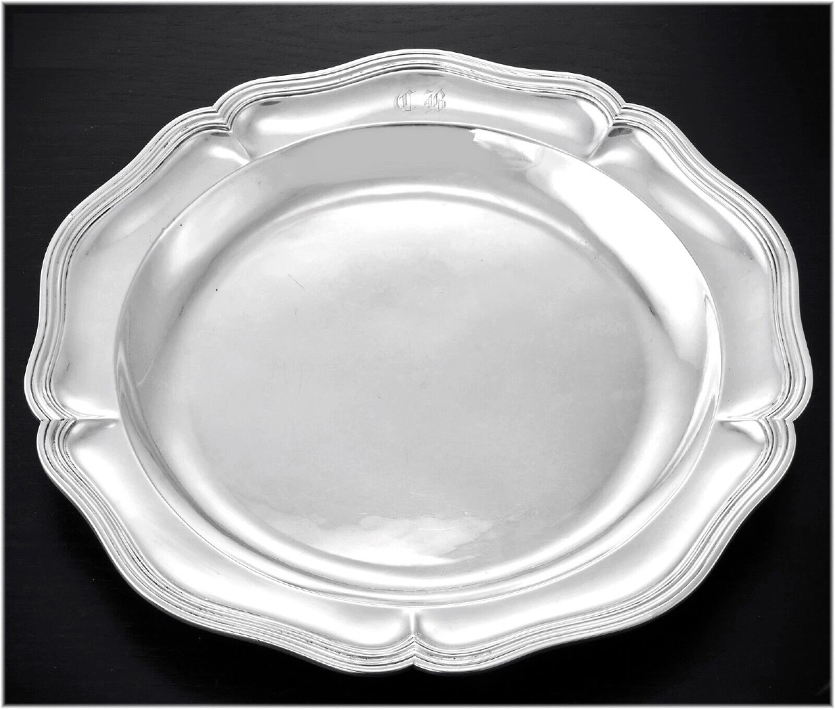 Nicolas LEVASSEUR : Rare Plat rond en Argent massif XVIIIème REIMS c. 1772