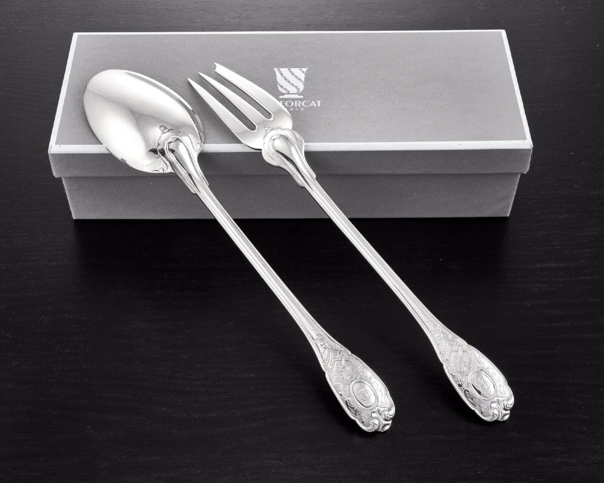 Puiforcat : Large Sterling Silver Serving Set, Elysee Pattern-photo-2