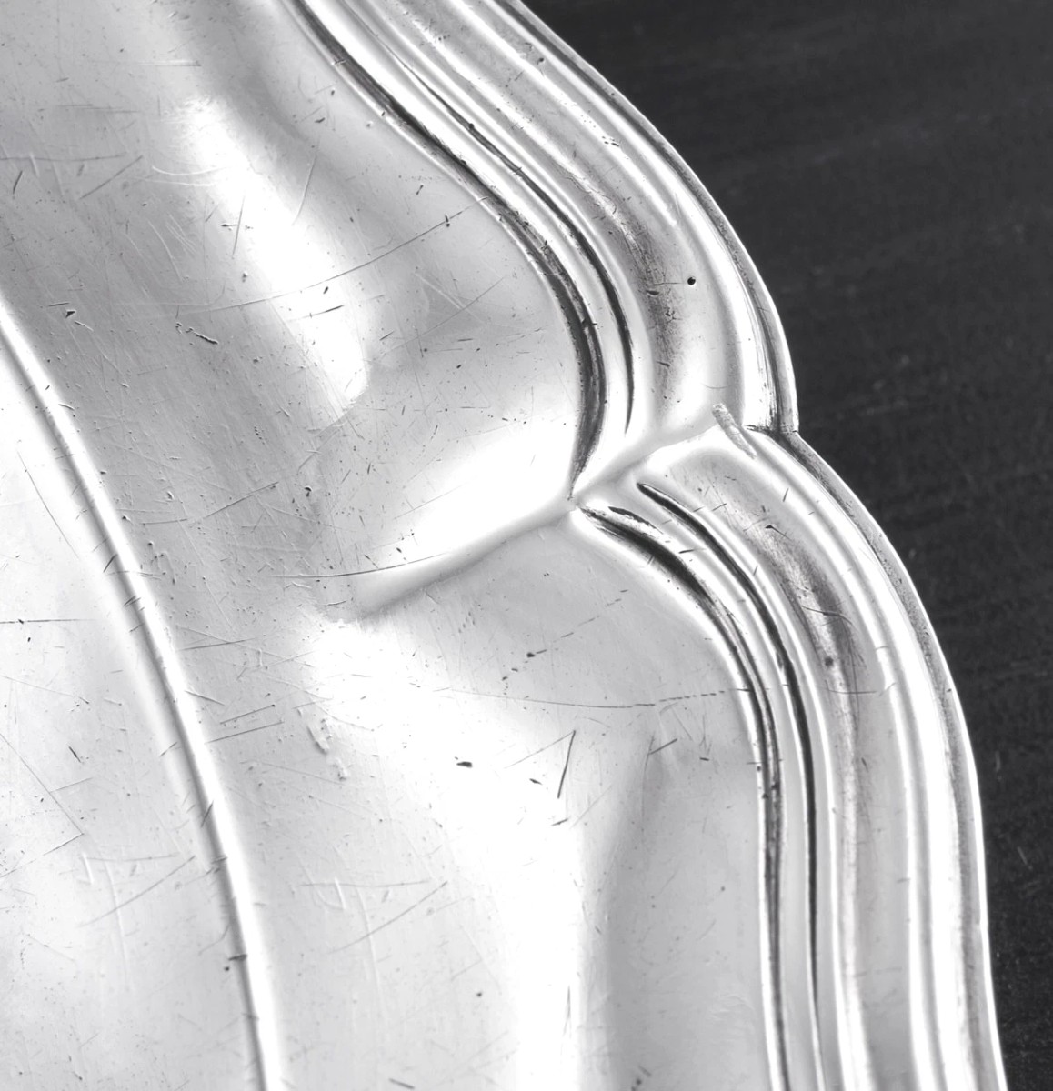 Jean Loison : 18th Century French Solid Silver Platter, Coat Of Arms, Rennes 1781-82, Brittany-photo-1