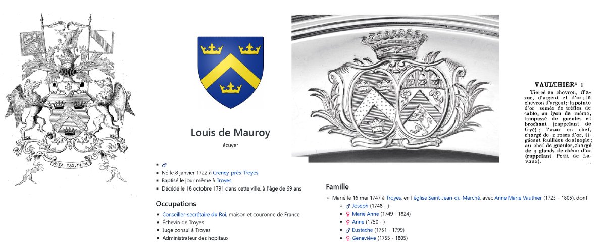 Rondot: Rare 18th Century Solid Silver Platter With Coat Of Arms Of The Count Of Troyes 1777-78-photo-7