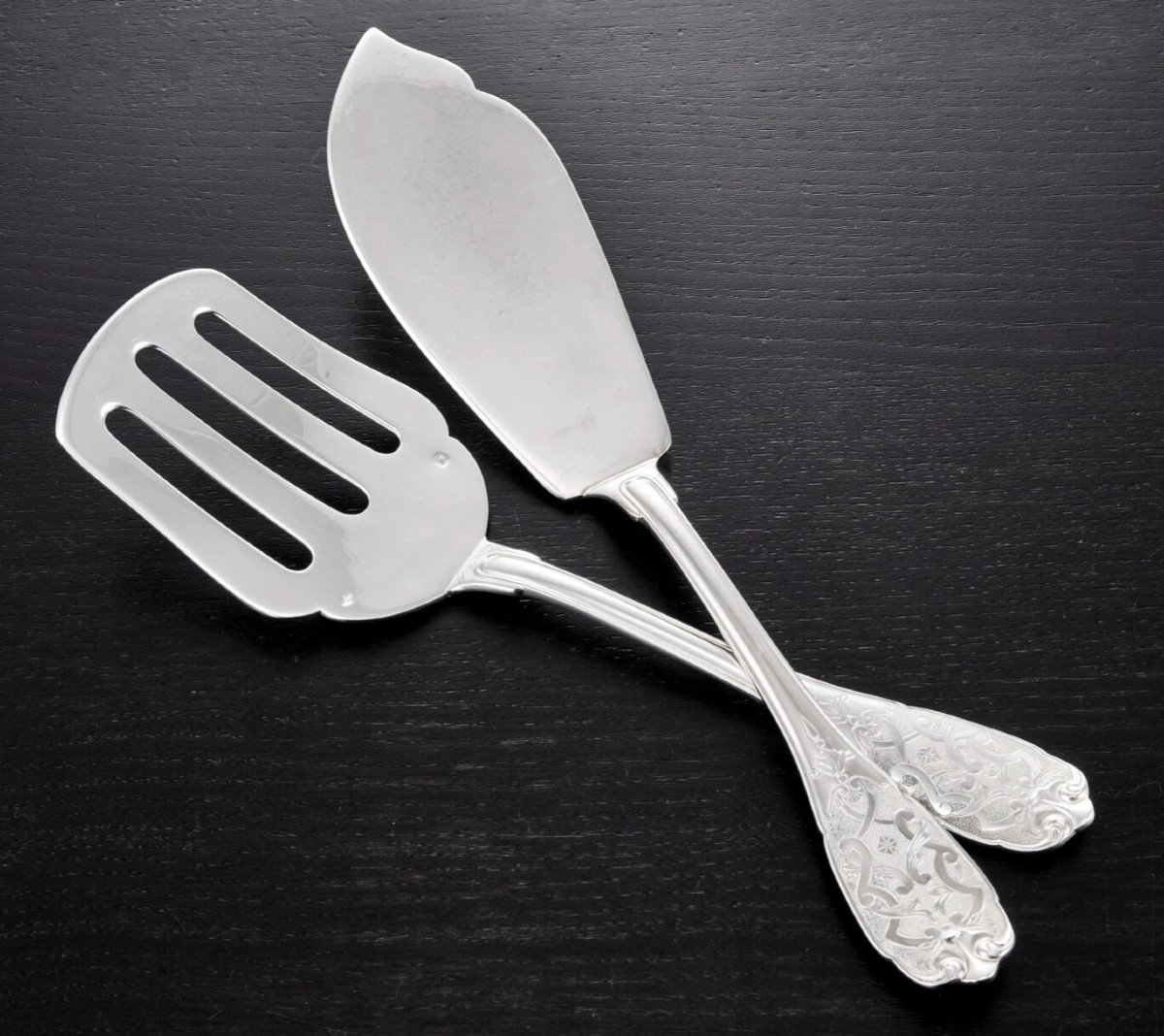 PUIFORCAT : Service à Poisson en Argent massif de modele ELYSEE-photo-3