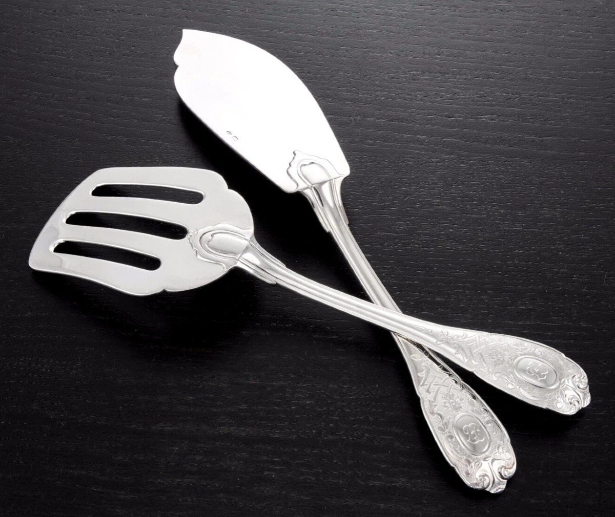 PUIFORCAT : Service à Poisson en Argent massif de modele ELYSEE-photo-4