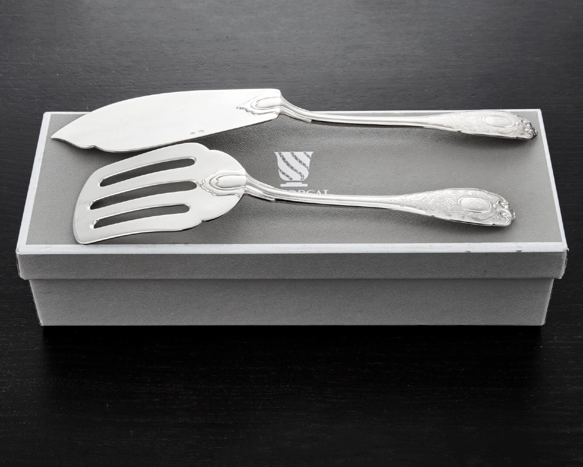 PUIFORCAT : Service à Poisson en Argent massif de modele ELYSEE-photo-2