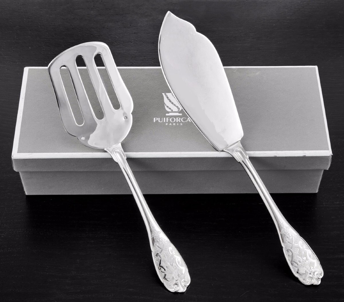 PUIFORCAT : Service à Poisson en Argent massif de modele ELYSEE