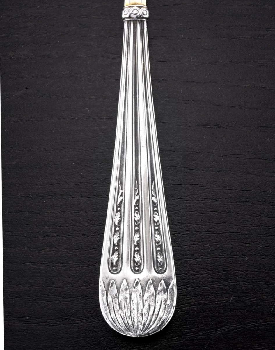 Cardeilhac : Sterling Silver And Vermeil Sauce Spoon, Art Nouveau Style-photo-2
