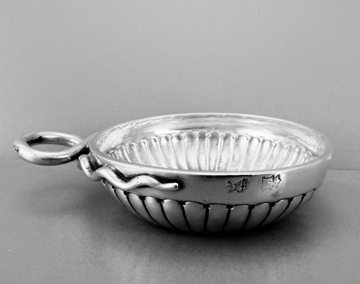 P E Turpin : Rare Solid Silver Wine Taste XVIIIth Century Bourges Issoudun C. 1775