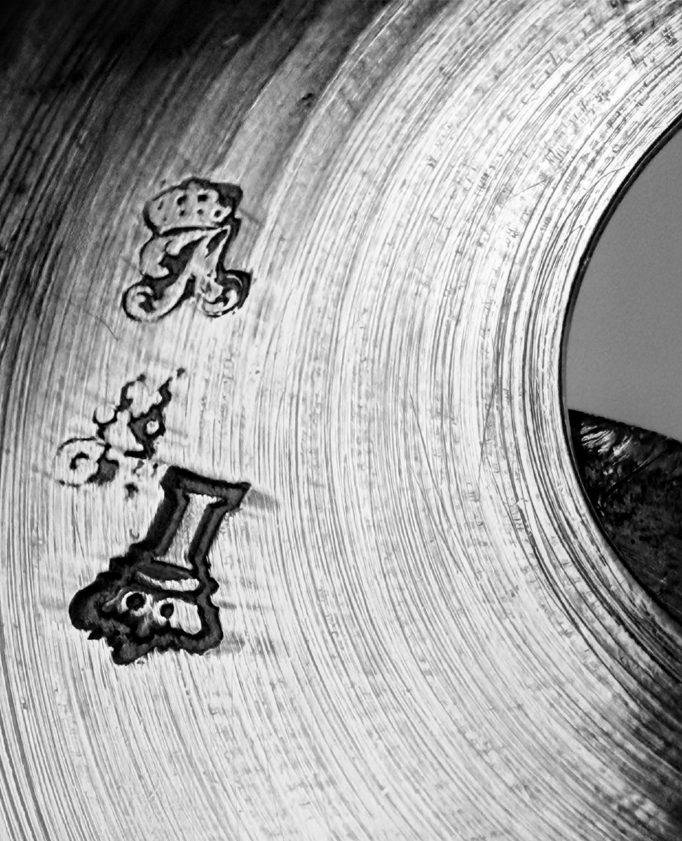 Pigeron: Important Solid Silver Chocolatière Paris 1772 Armoiries-photo-3