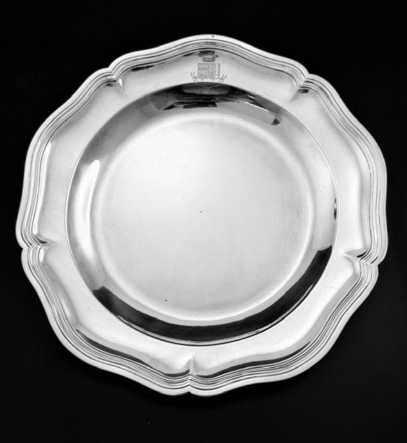 Jorrez: Rare 18th-century Solid Silver Dish With The Saint Malo Coat Of Arms, 1769–72
