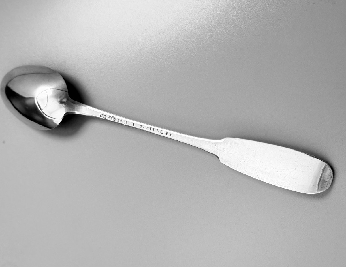Allard: Rare Champagne Silver Stew Spoon, Reims 1781-photo-2