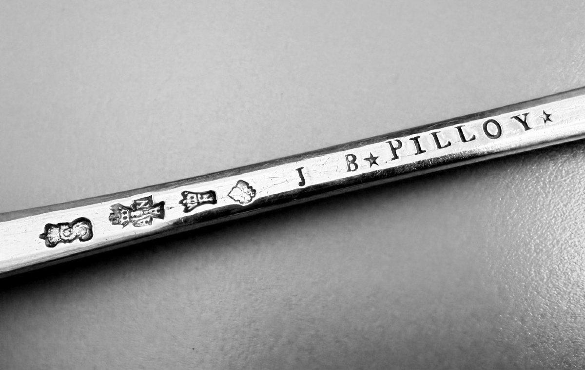 Allard: Rare Champagne Silver Stew Spoon, Reims 1781-photo-3