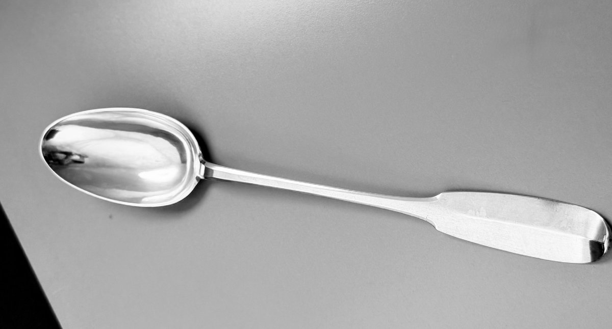 Allard: Rare Champagne Silver Stew Spoon, Reims 1781
