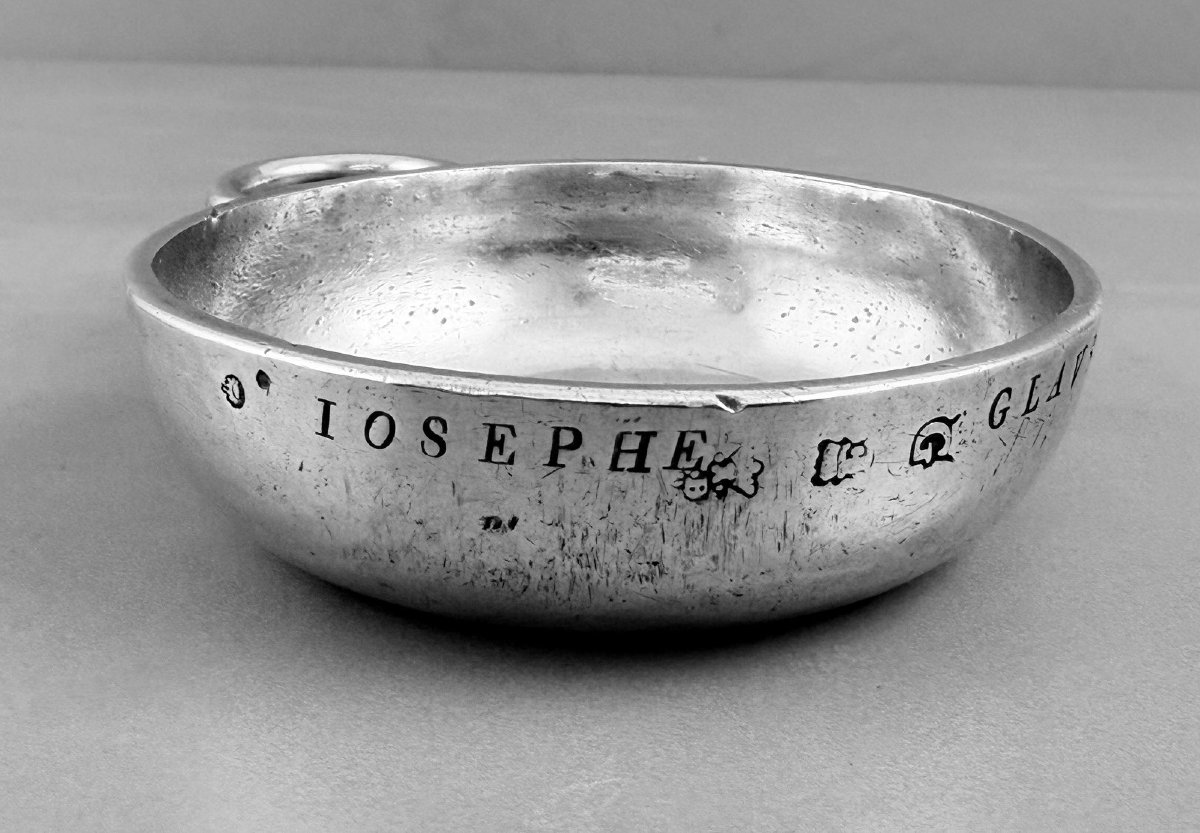 Baube: Extremely Rare Large "taste Vin" Coin In Solid Silver, 111.8 Grams, Tours 1754-photo-3