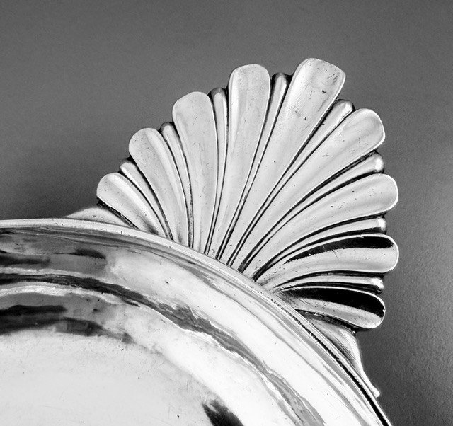 BOURGUET : Ecuelle à Oreilles en Argent massif XVIIIème ep . Louis XV PARIS 1753-photo-3
