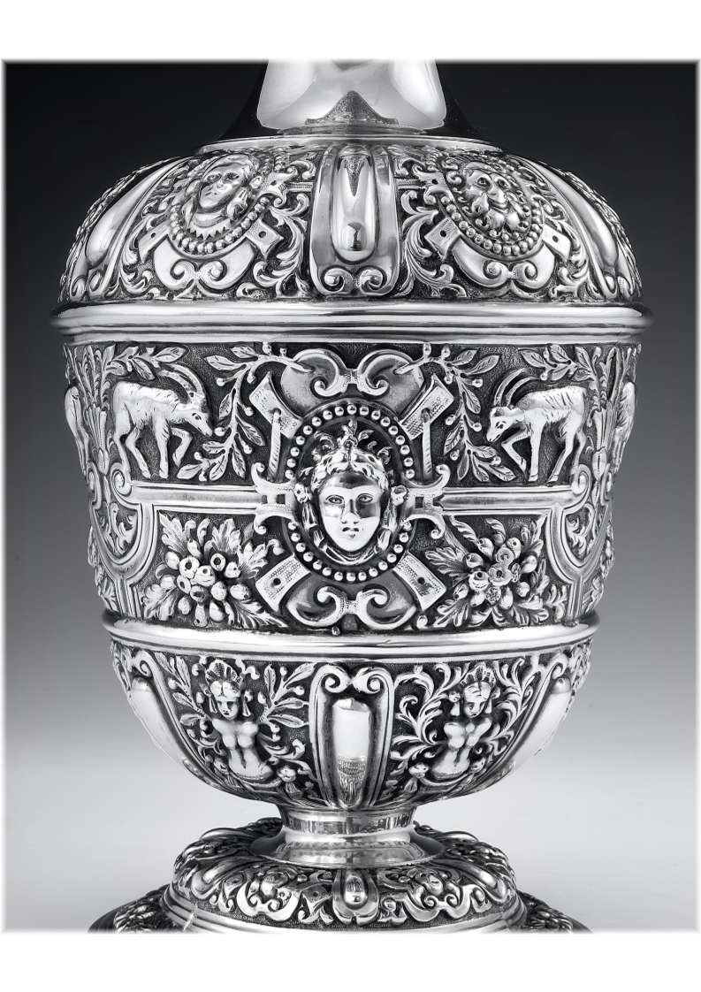 S Smith :  Aiguière Argent massif Vermeil mod. CELLINI Londres 1879-photo-2