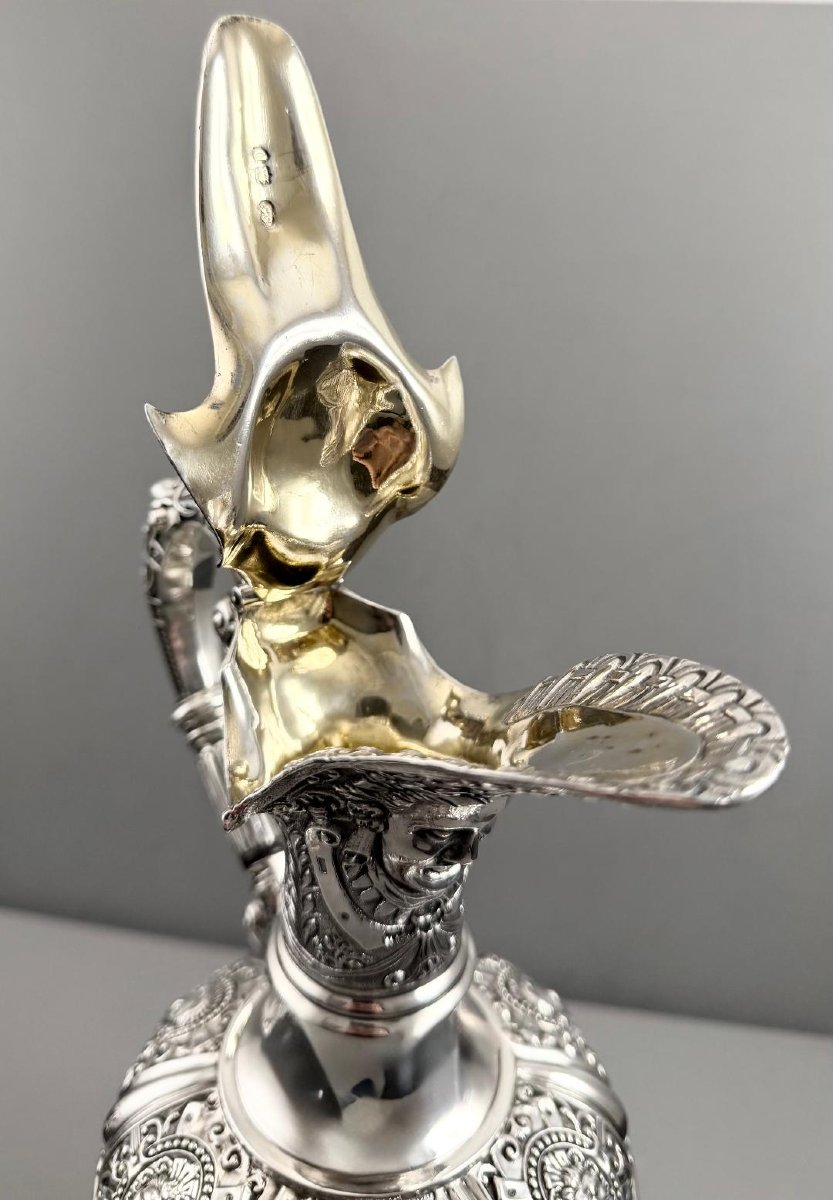S Smith :  Aiguière Argent massif Vermeil mod. CELLINI Londres 1879-photo-4