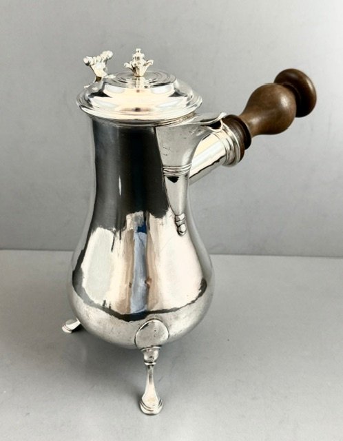 BAZILLE : Grande Cafetière en Argent massif XVIIIeme MONTPELLIER 1757-photo-2