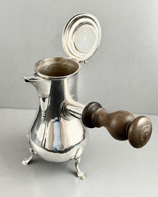 BAZILLE : Grande Cafetière en Argent massif XVIIIeme MONTPELLIER 1757-photo-1