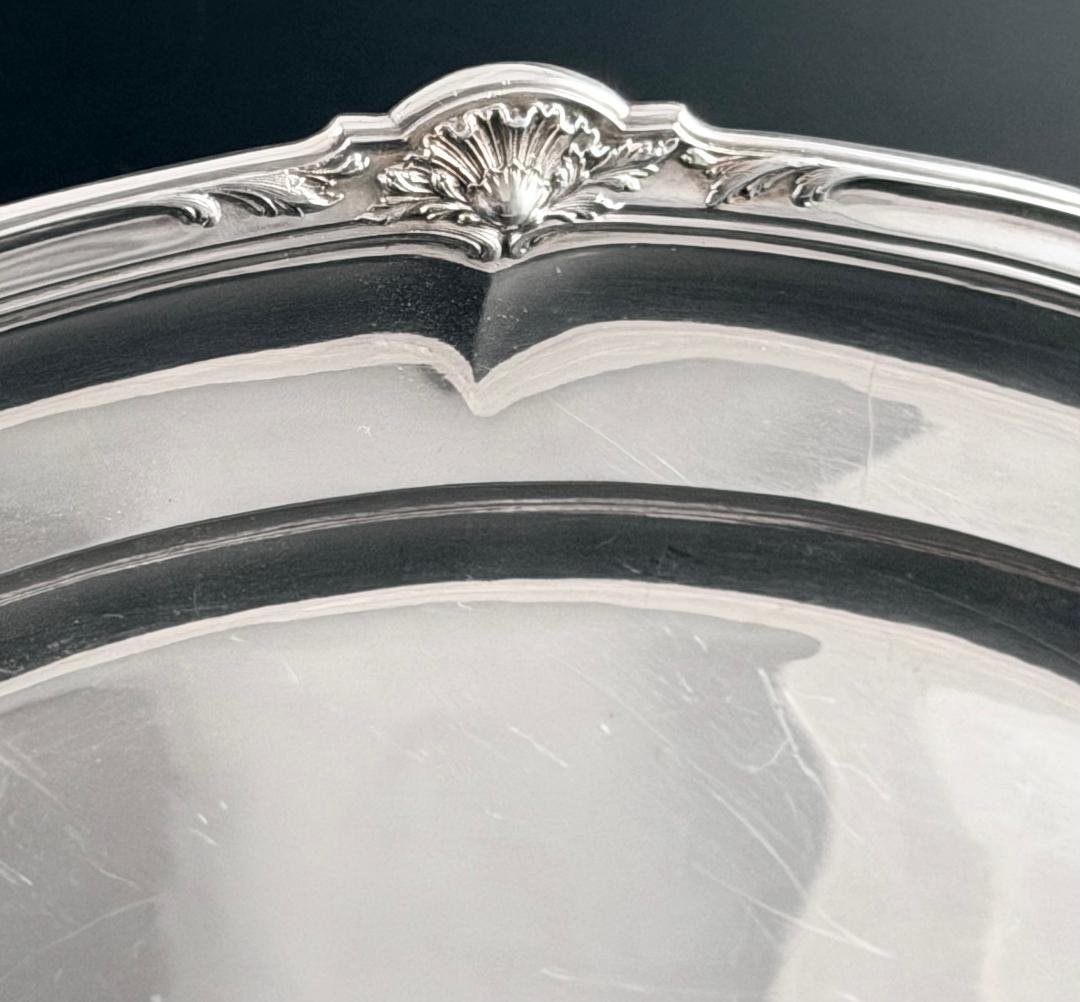 Puiforcat: Oval Solid Silver Dish With A Shell-and-net Design, +822 G-photo-3
