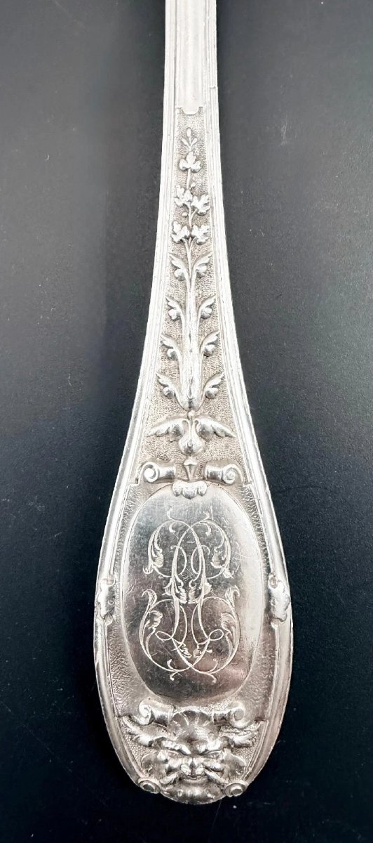 Henin & Vivier: Solid Silver Vermeil Strawberry Scoop "mascaron"-photo-2