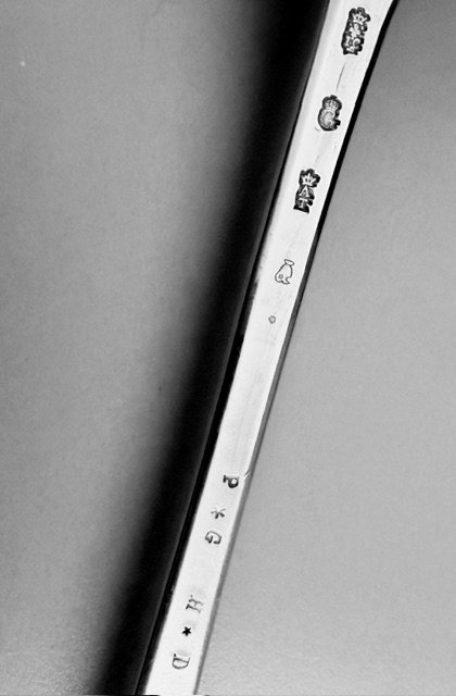 Chachereau: Large Solid Silver Pot Spoon, 224 Grams, Thouars 1781-photo-3