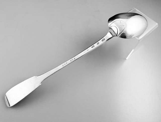 Chachereau: Large Solid Silver Pot Spoon, 224 Grams, Thouars 1781