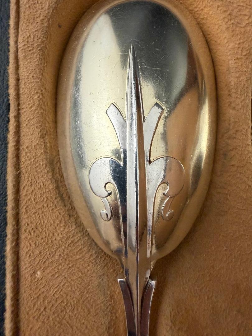 Cardeilhac: St. Renaissance Mascarons Solid Silver Salad Set-photo-1