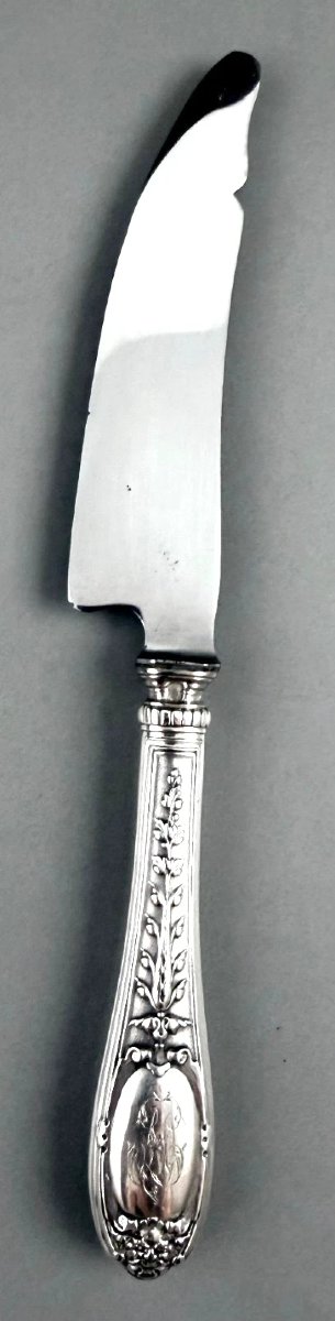 Stunning Mascaron Silver Cheese/foie Gras Knife-photo-3