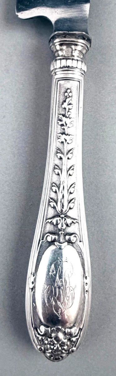 Stunning Mascaron Silver Cheese/foie Gras Knife-photo-1