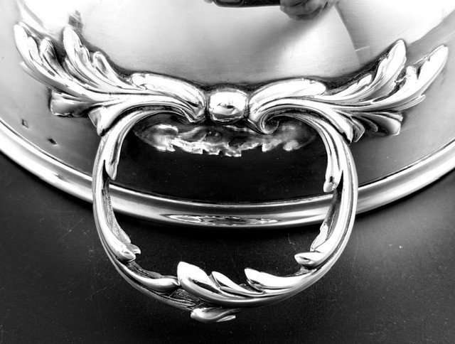 Orfèvrerie Du Marais: Silver Covered Vegetable Dish With “sanglier” Design-photo-1