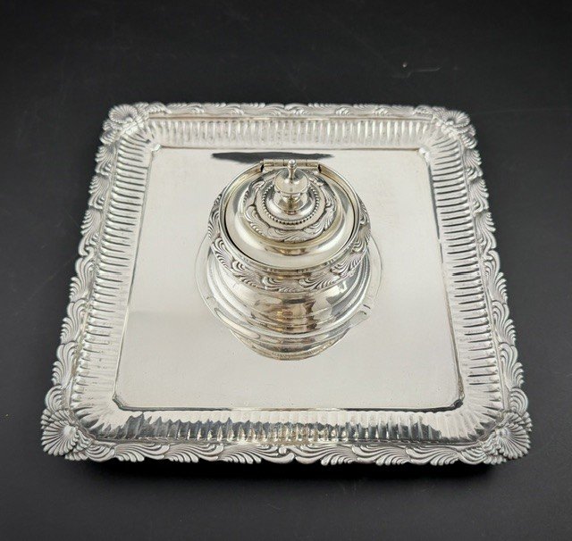 Tiffany:  Solid Silver Vermeil Inkwell, Circa 1892–1902-photo-2