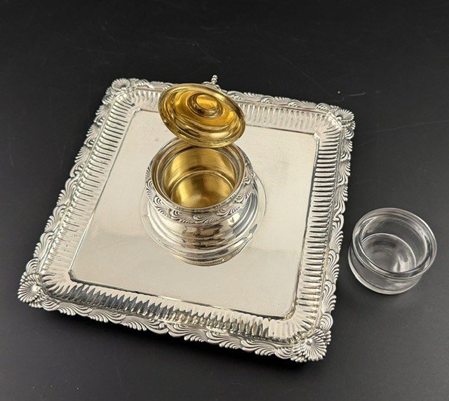 Tiffany:  Solid Silver Vermeil Inkwell, Circa 1892–1902