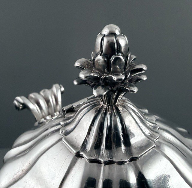 HONOREZ :  Chocolatière en Argent massif XVIIIeme LILLE 1768-69-photo-1