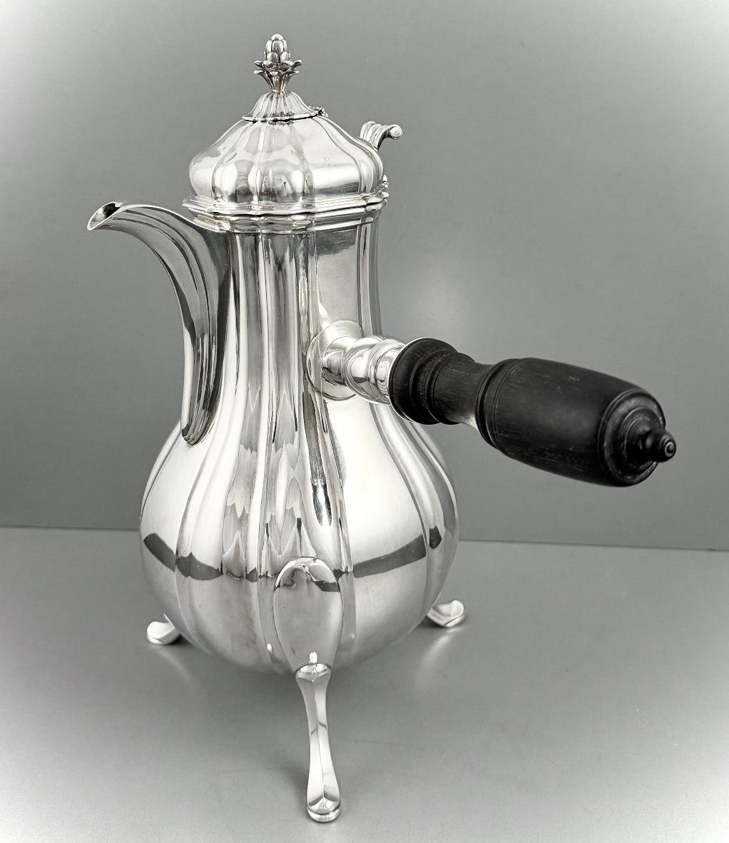 HONOREZ :  Chocolatière en Argent massif XVIIIeme LILLE 1768-69