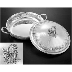 Odiot & Gavard : Covered Vegetable Dish In Sterling Silver - Louis XV Style
