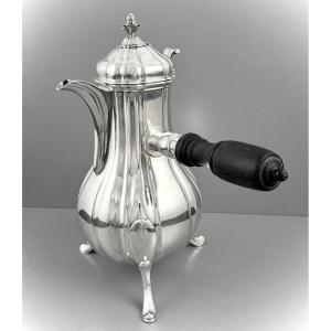 Honorez: 18th-century Solid Silver Chocolate Pot, Lille, 1768–69