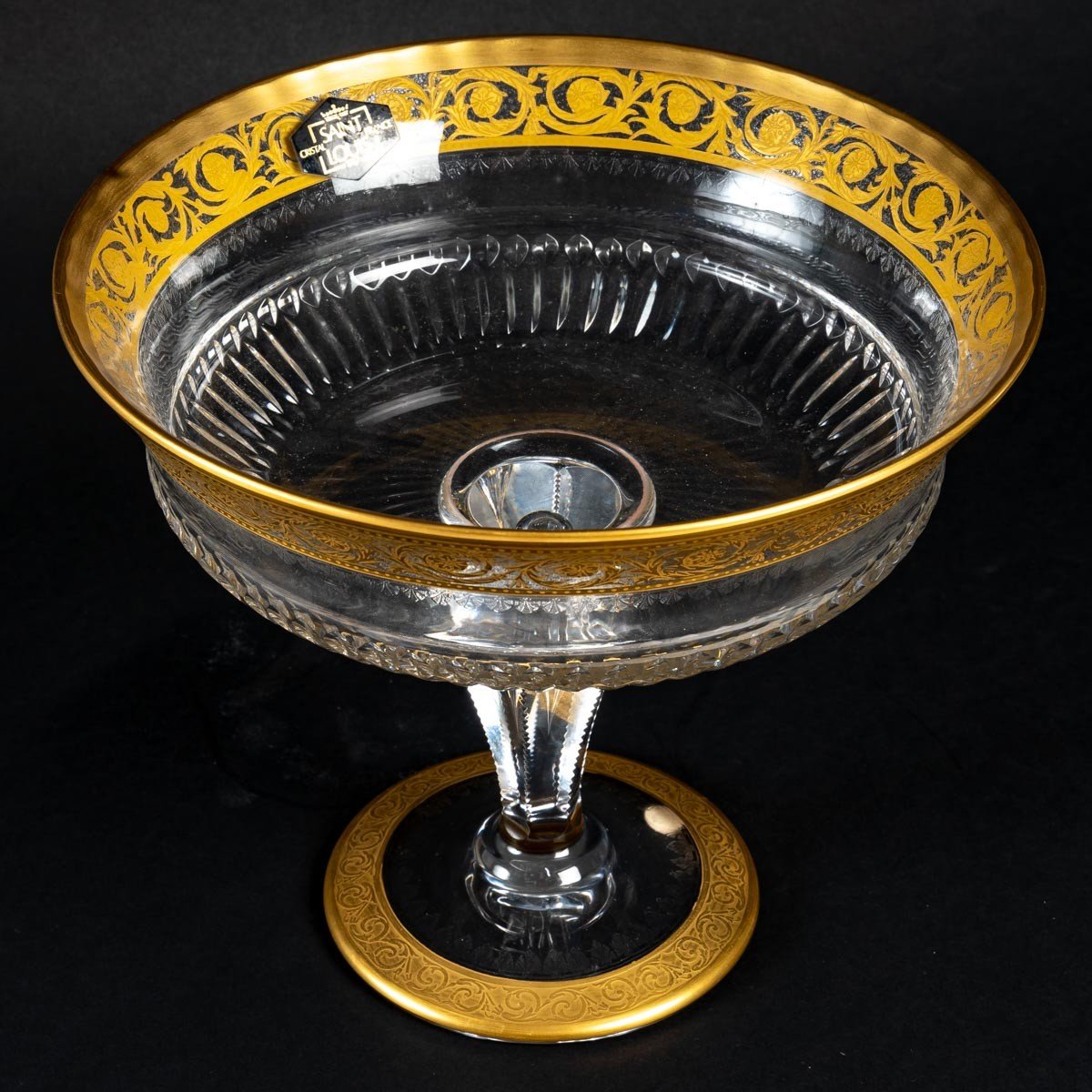 Cristallerie Saint Louis Gold Thistle Fruit Bowl-photo-2