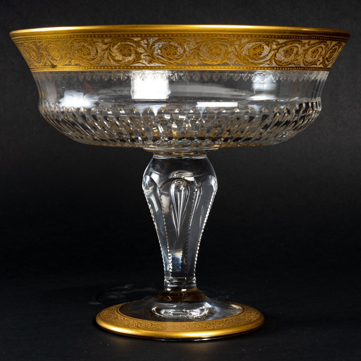 Cristallerie Saint Louis Gold Thistle Fruit Bowl