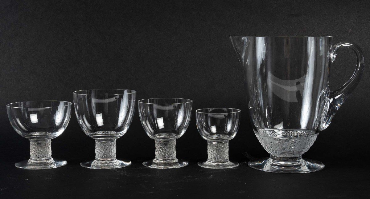 René Lalique, Service De Verres Modèle Riquewihr, Pour 10 Personnes