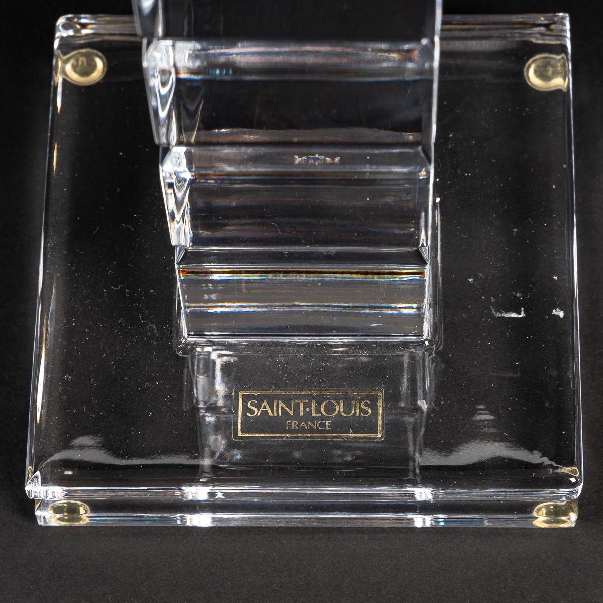 Cristallerie Saint Louis And Jean Sala Pair Of Candlesticks-photo-4