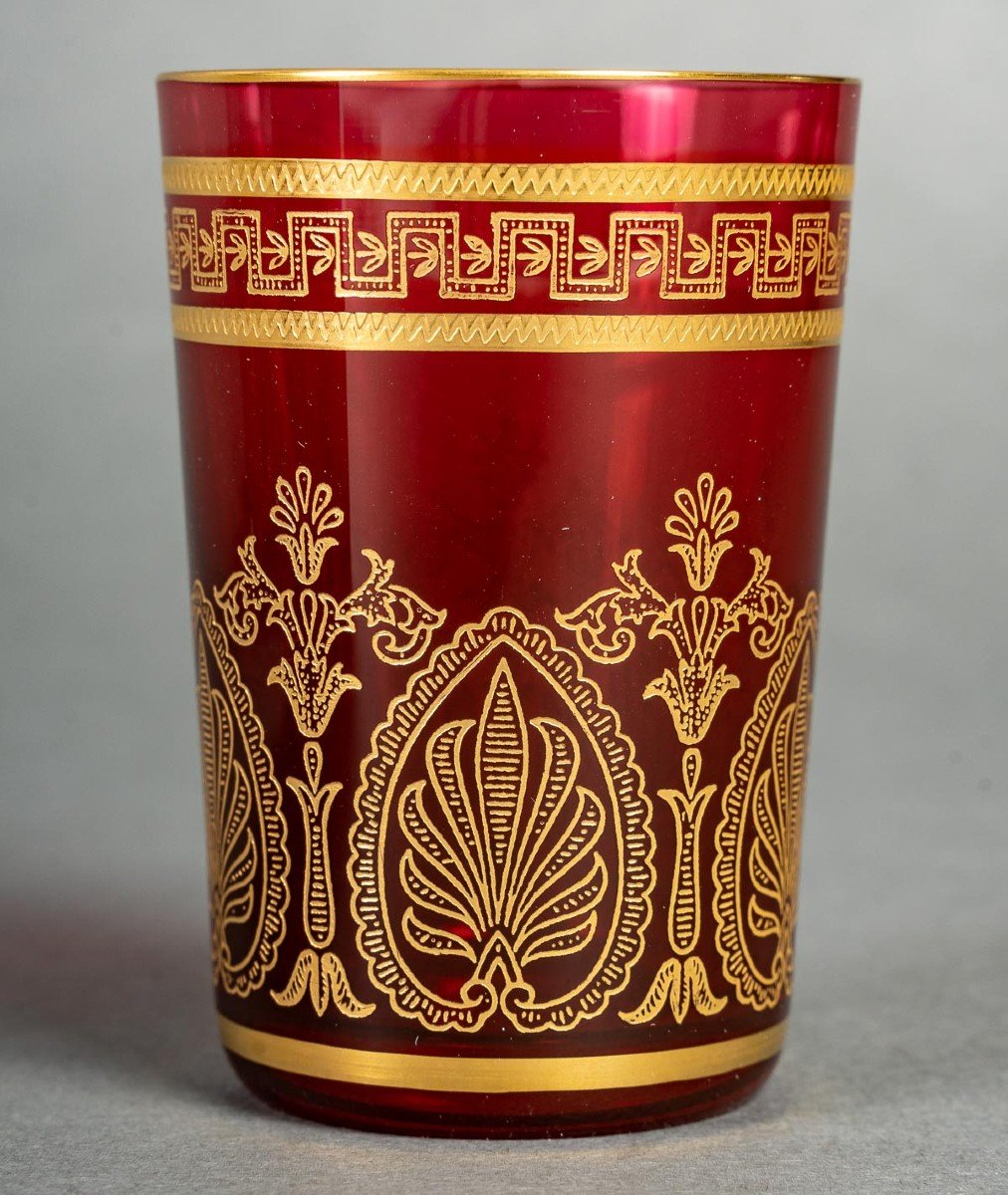 Cristallerie Saint Louis, 12 Tea Glasses "meknes" Model-photo-4