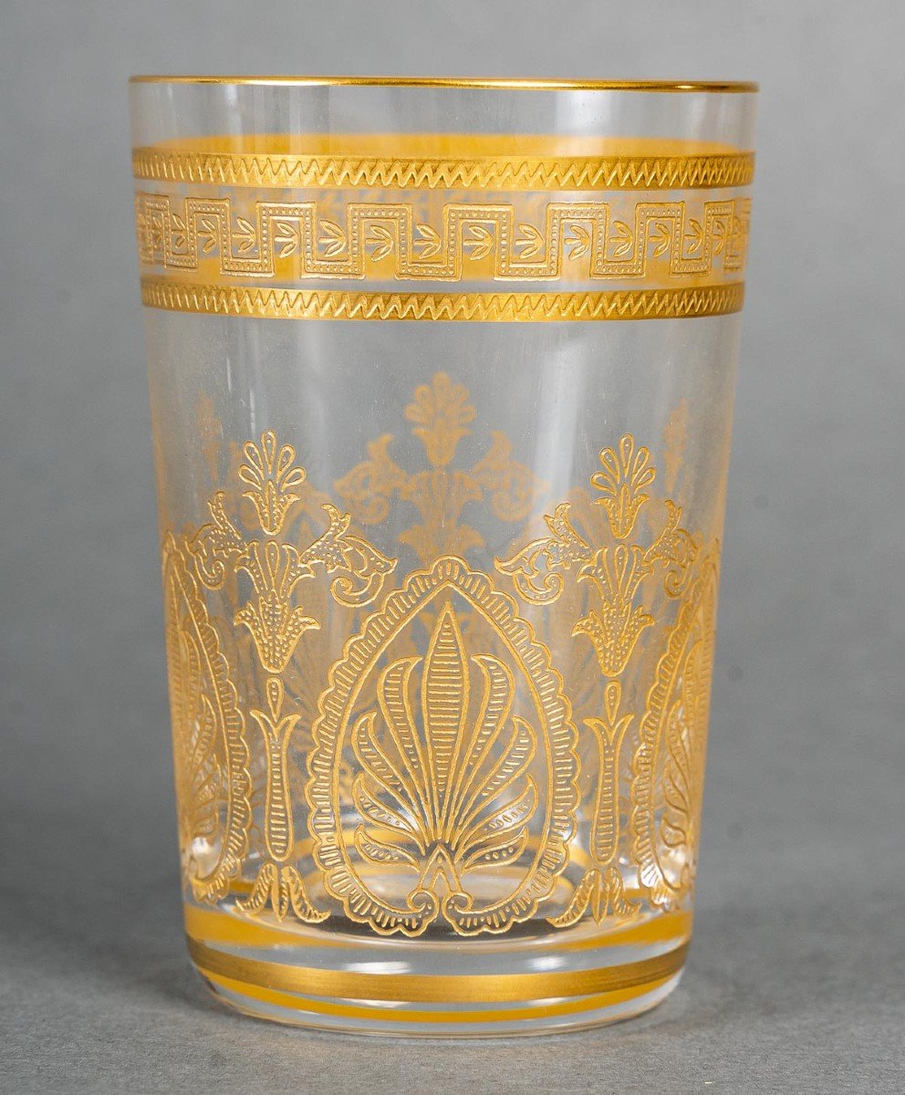 Cristallerie Saint Louis, 12 Tea Glasses "meknes" Model-photo-2