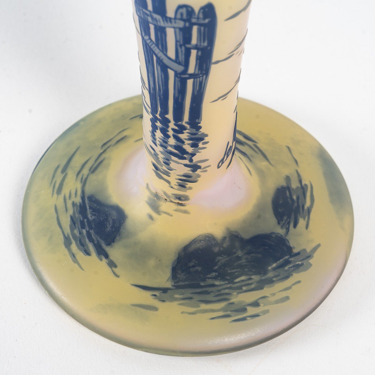 Cristallerie De Pantin  De Vez (Camille Trutié De Varreux ), Vase Fuselé Gravé à L’acide-photo-5