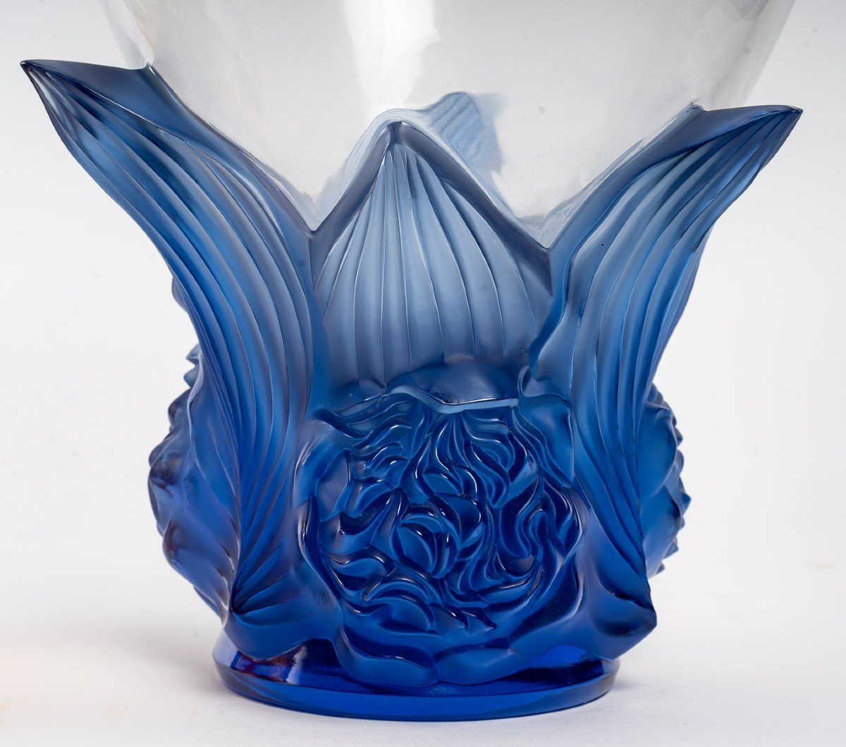 Maison Lalique, Paire De Vase "Orthensia", Crée Par Marie Claude Lalique ' Descendante De René Lalique-photo-2