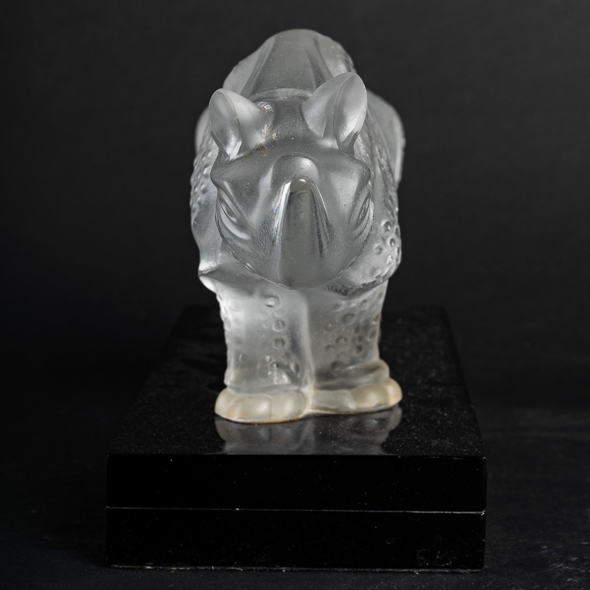 Maison Lalique, Rhinocéros "Toba" Sculpture En Cristal-photo-4