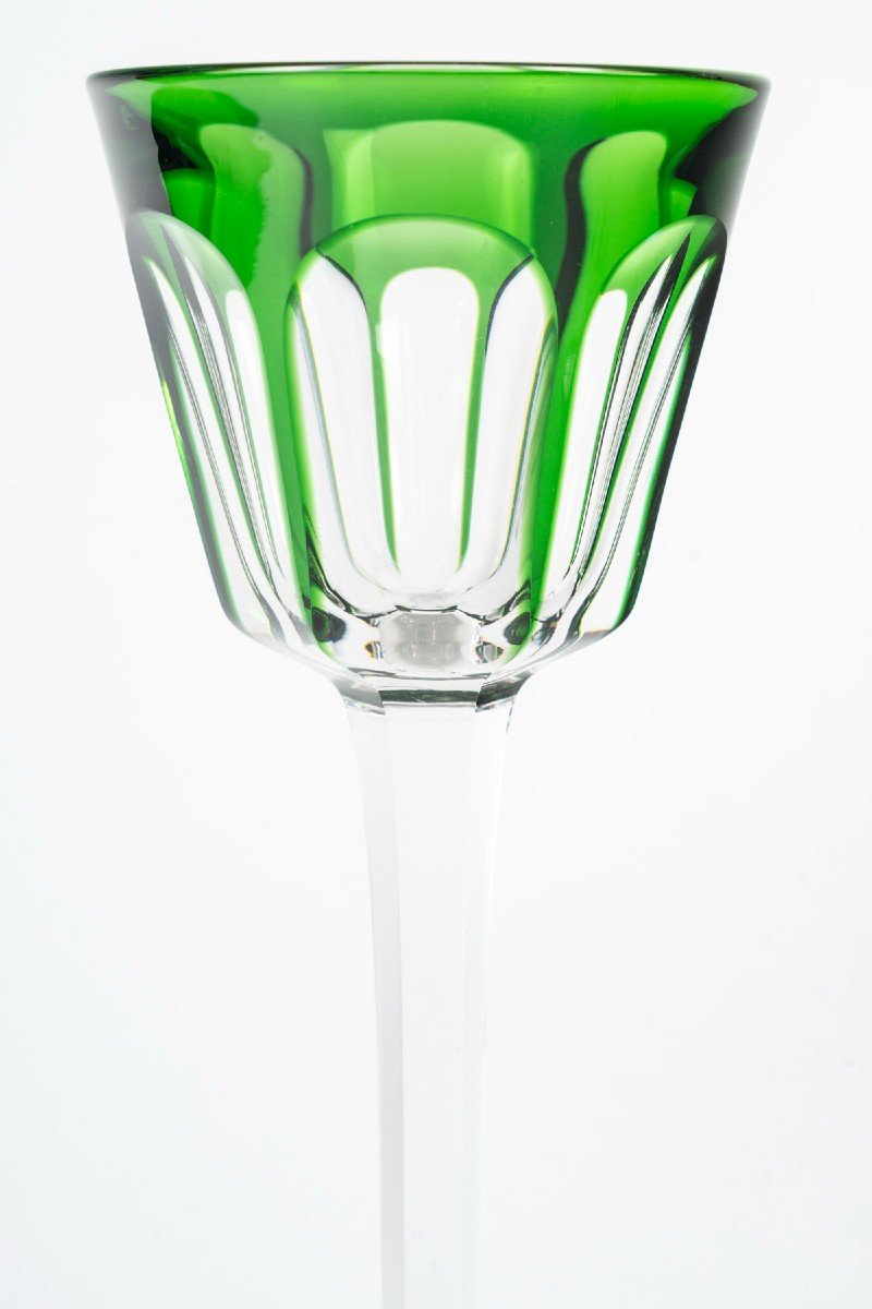 Cristallerie De Baccarat Ensemble De  6 Verres Roemers Modèle Harcourt-photo-4
