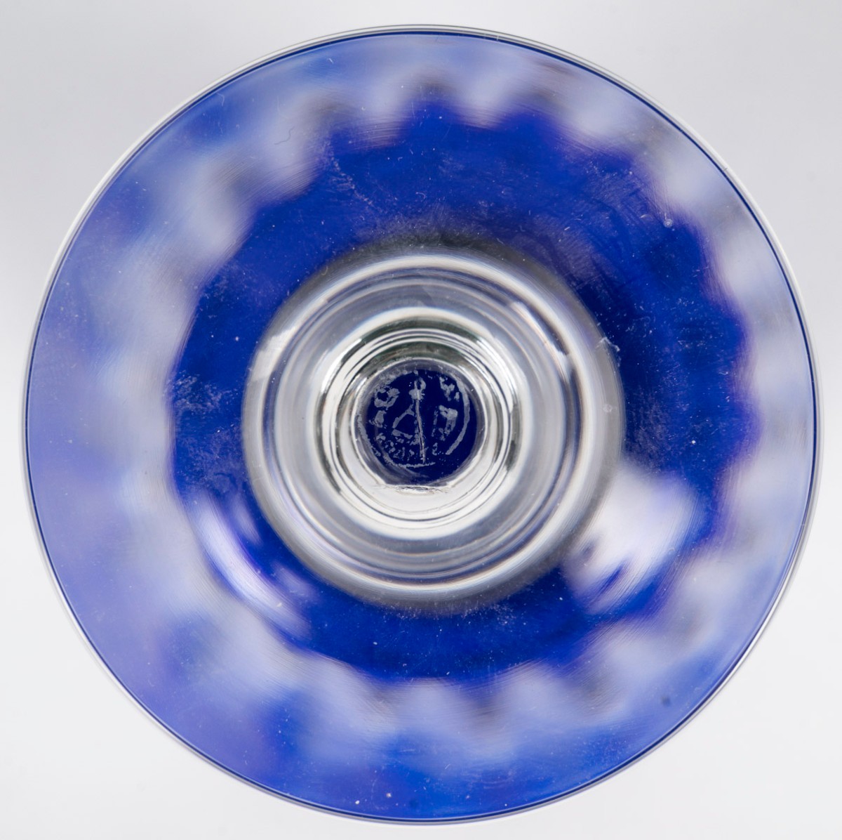 Baccarat Crystal Glass Model Véga, 8 Blue Wine Glasses-photo-4